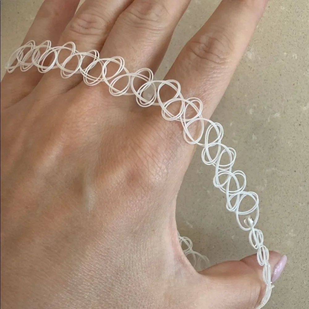 Claire's White Choker Necklace